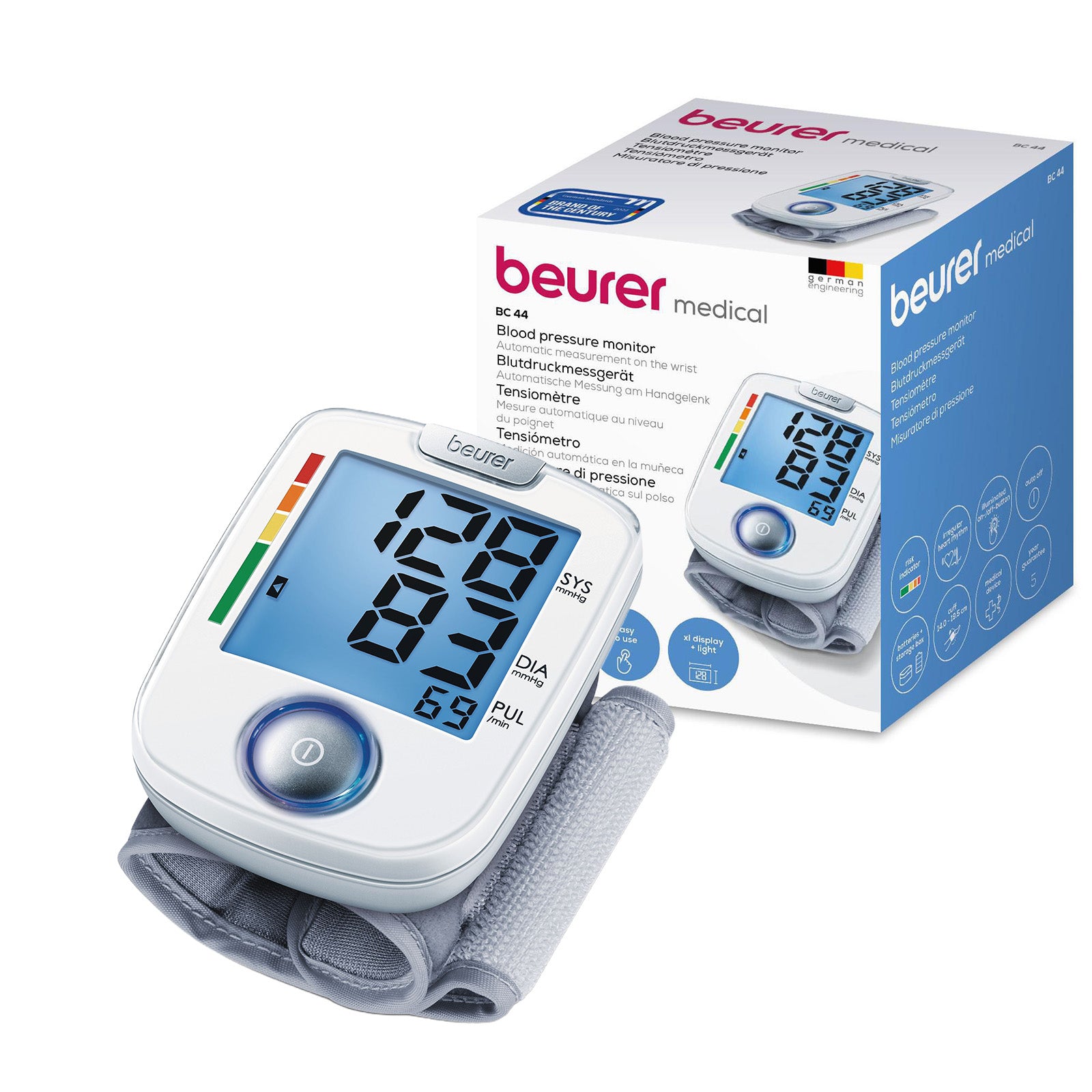 Beurer Germany BC 44 Wrist Blood Pressure Monitor Risk & Arrhythmia Alerts