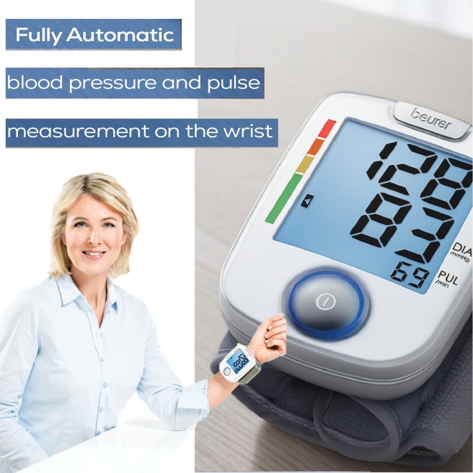 Beurer Germany BC 44 Wrist Blood Pressure Monitor Risk & Arrhythmia Alerts