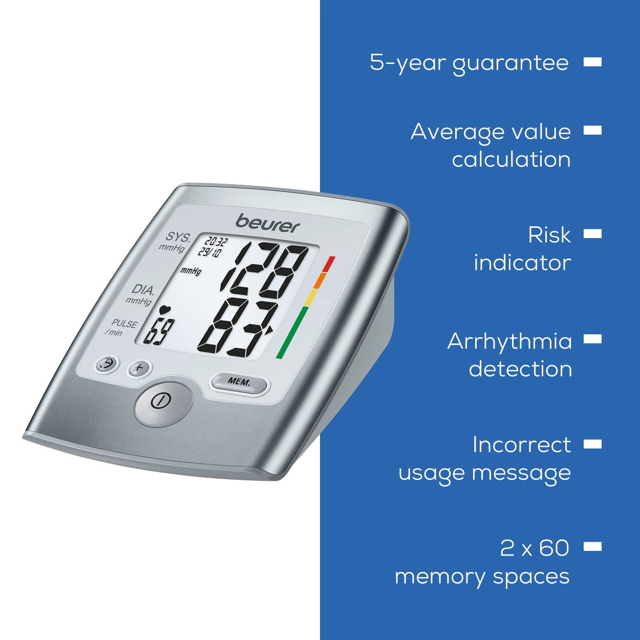 Beurer BM 35 Upper Arm Blood Pressure Monitor with Arrhythmia Detection