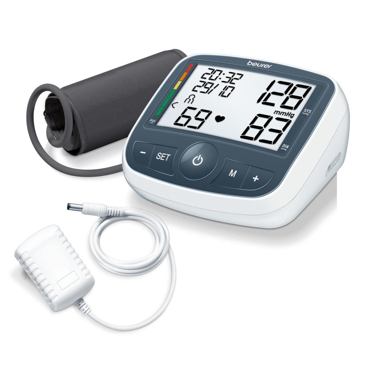 Beurer BM 40 Upper Arm Blood Pressure Monitor with Mains Adaptor and XL Display