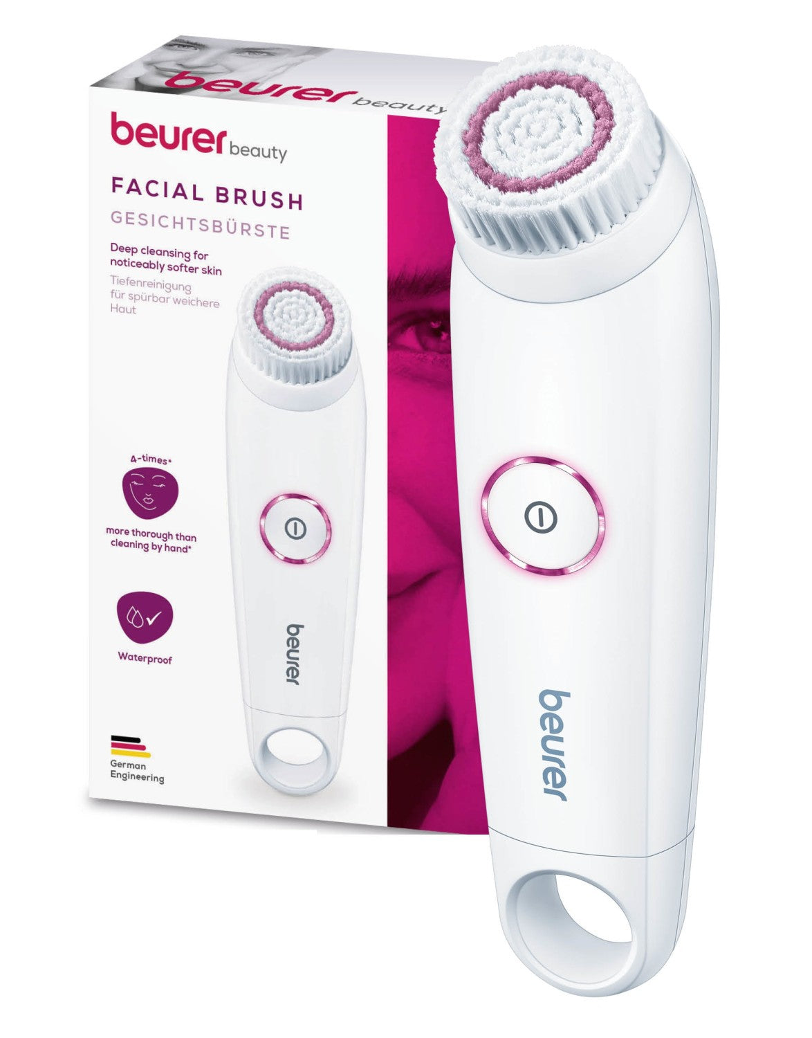 Beurer FC 45 Facial Cleansing Brush: Battery Powered. Portable. IPX7 Waterproof