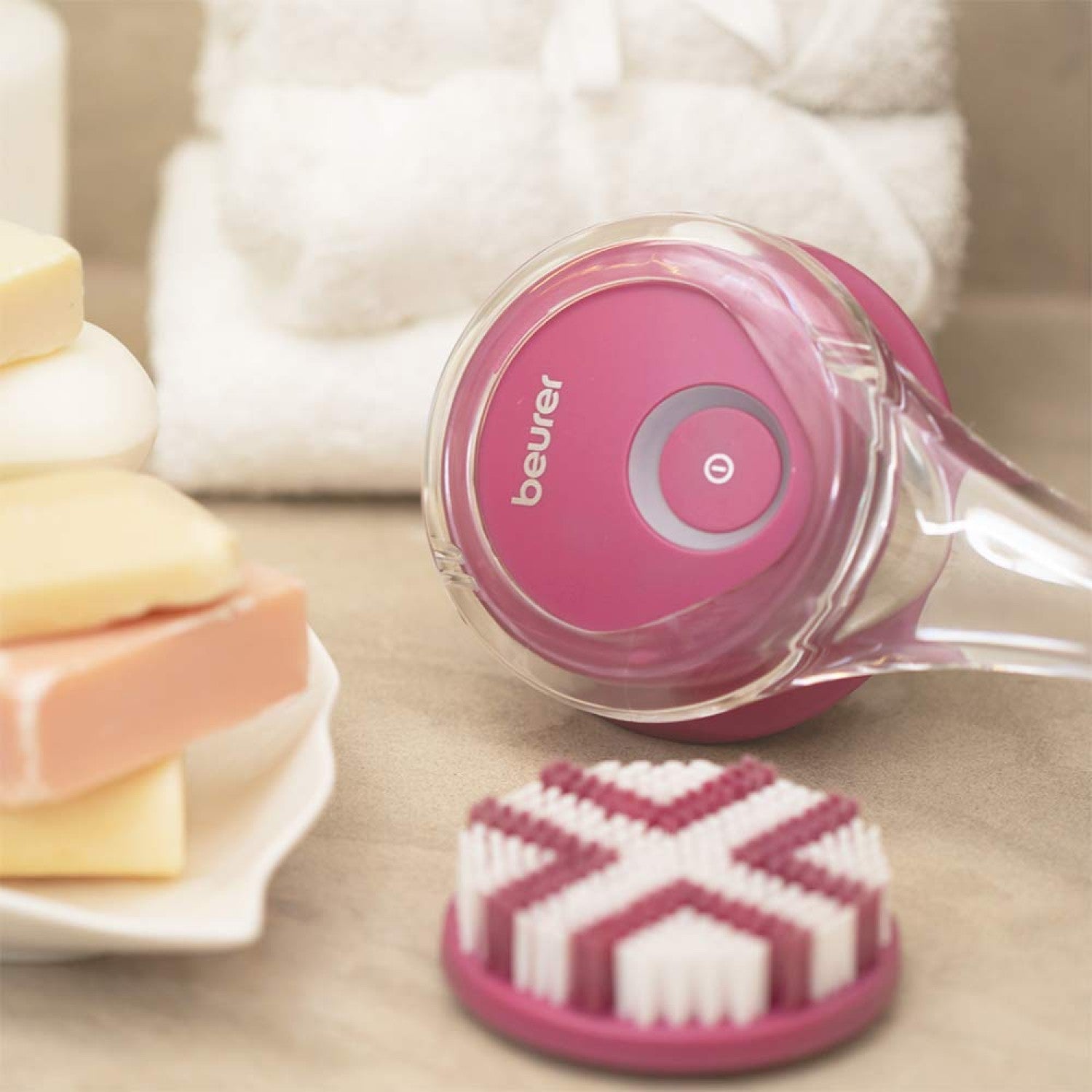 Beurer FC 55 Rechargeable Body Brush: Cleanse & Exfoliate. Removeable Handle. Waterproof