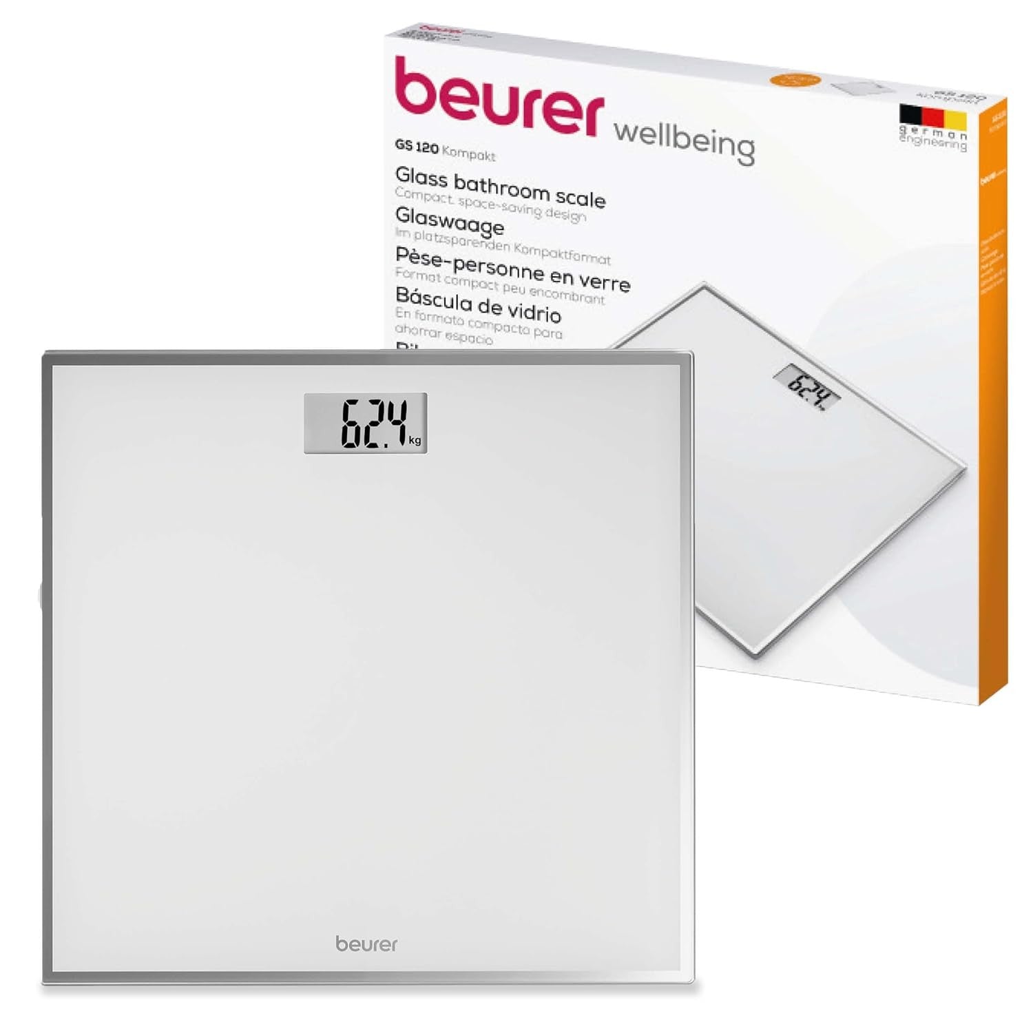 Beurer Bathroom Scale | GS 120 | Compact, Space-Saving Design | 150kg Capacity