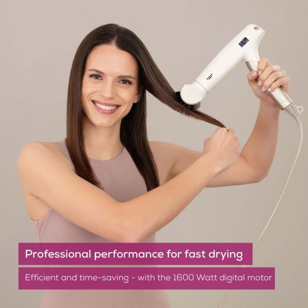 Beurer HC 150 One-Step Hair Dryer & Styler with 4 Attachments | Ionic | Foldable & Light for Travel | 1600W