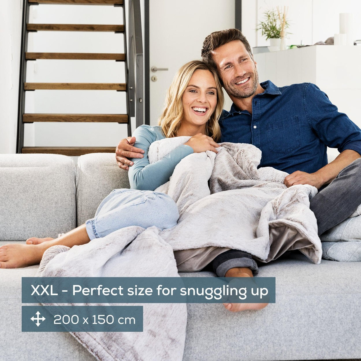 Beurer HD 150 XXL Electric Blanket Throw / Heated Over Blanket in Nordic Grey | 2x1.5m