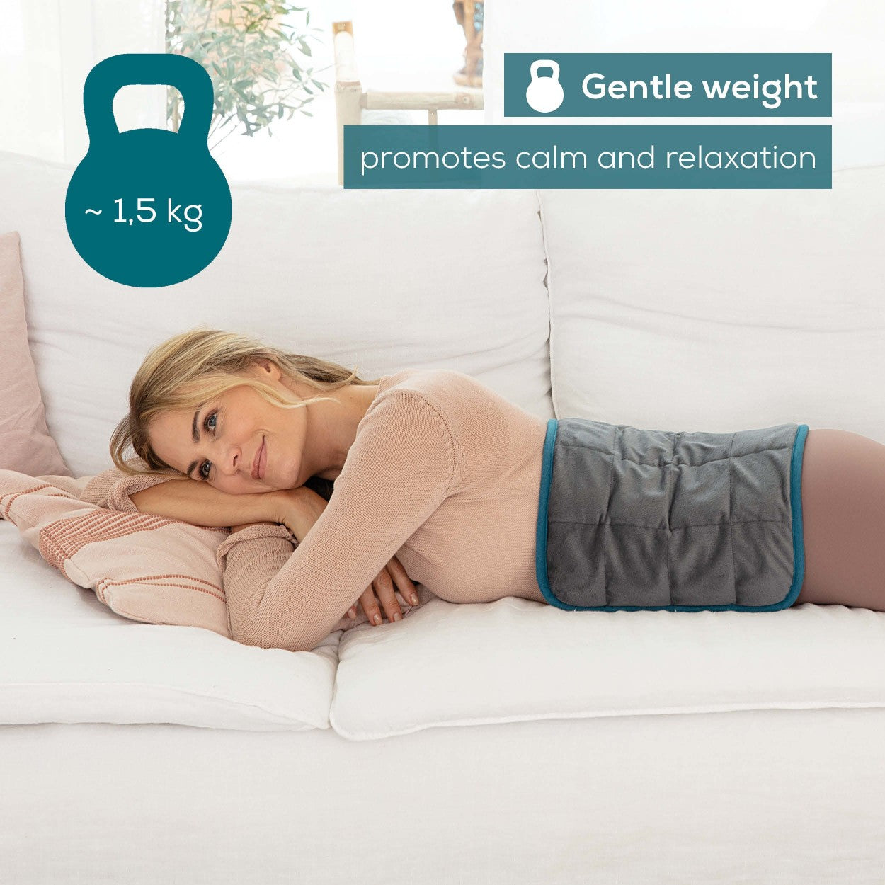 Beurer HK 145 Weighted Electric Heating Pad. 1.5kg. Weight & Heat for Cosy, Soothing Warmth. Eco-Friendly. 60 x 30 cm