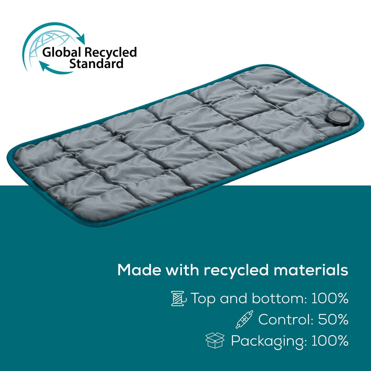 Beurer HK 145 Weighted Electric Heating Pad. 1.5kg. Weight & Heat for Cosy, Soothing Warmth. Eco-Friendly. 60 x 30 cm