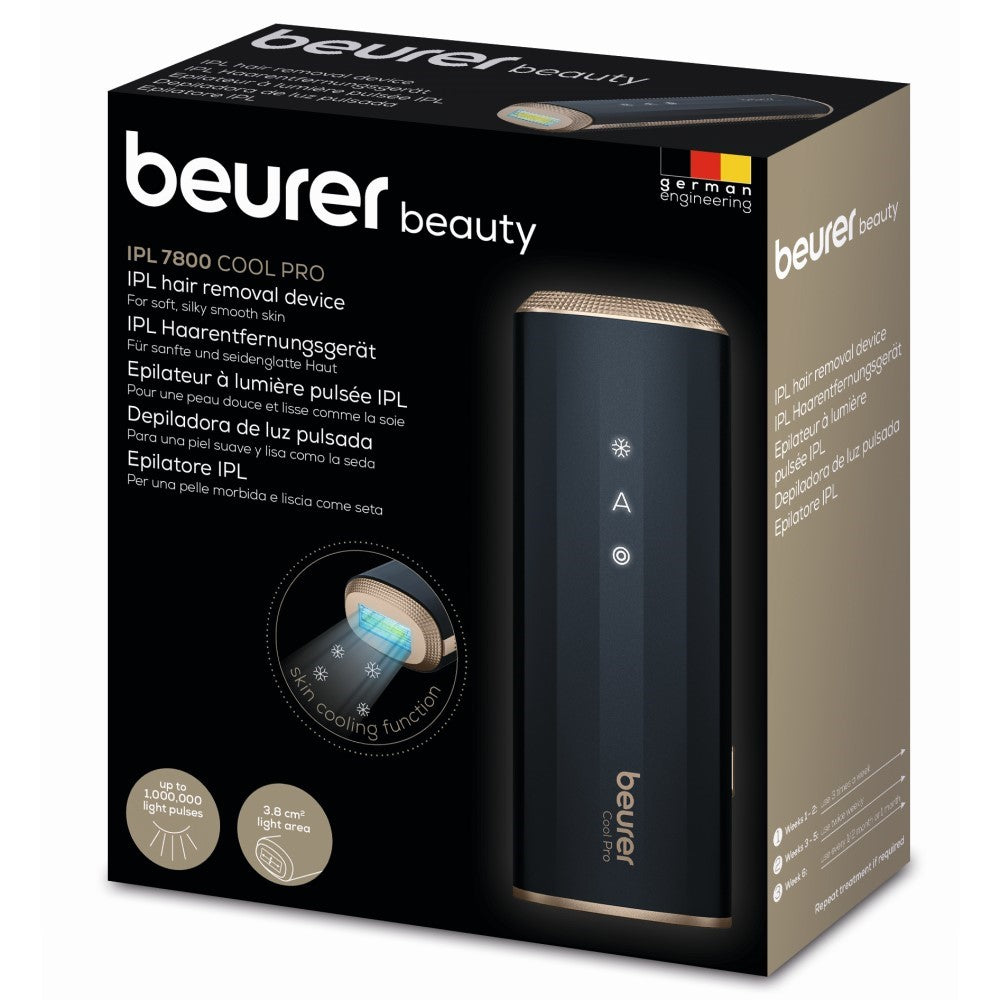 Beurer IPL 7800 Cool Pro: IPL Laser Technology Home Hair Removal Device With Cooling Function for Face & Body & MyIPL App