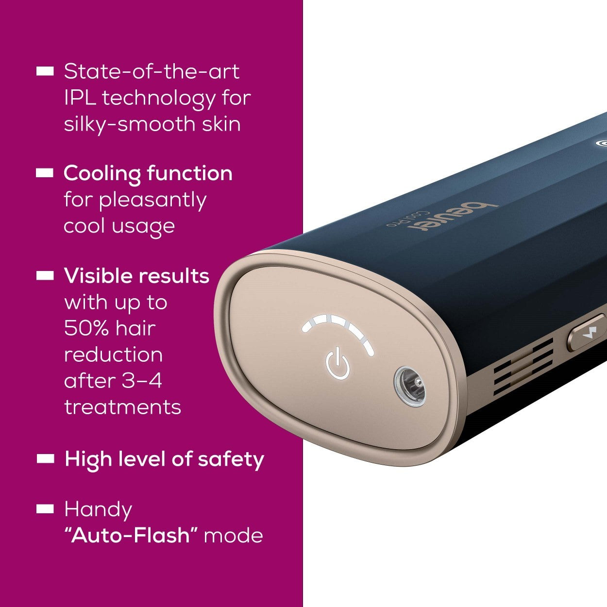 Beurer IPL 7800 Cool Pro: IPL Laser Technology Home Hair Removal Device With Cooling Function for Face & Body & MyIPL App