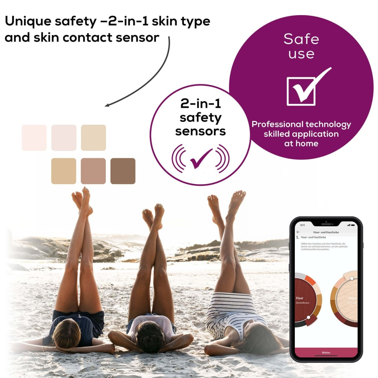 Beurer Cordless IPL Laser Device: Long Lasting Hair Removal for Face & Body - IPL 8500 Velvet Skin Pro