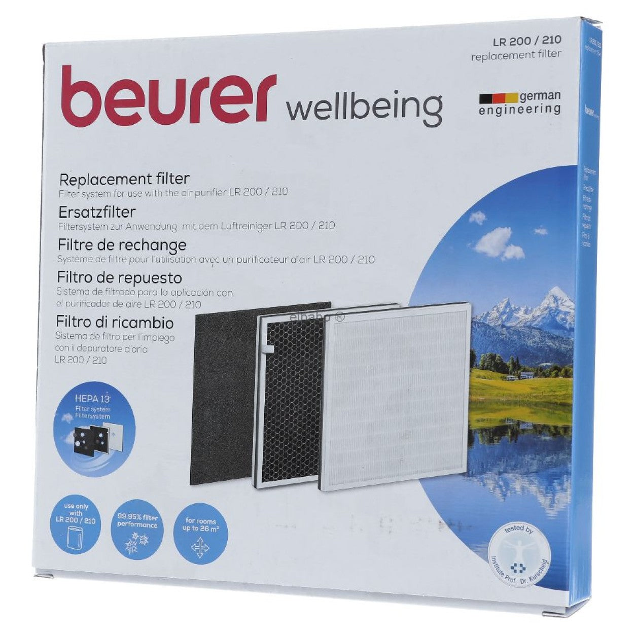 Beurer LR 210 Replacement Filter Set: 3-Layered HEPA 13 Filter for use with LR 210 Air Purifier