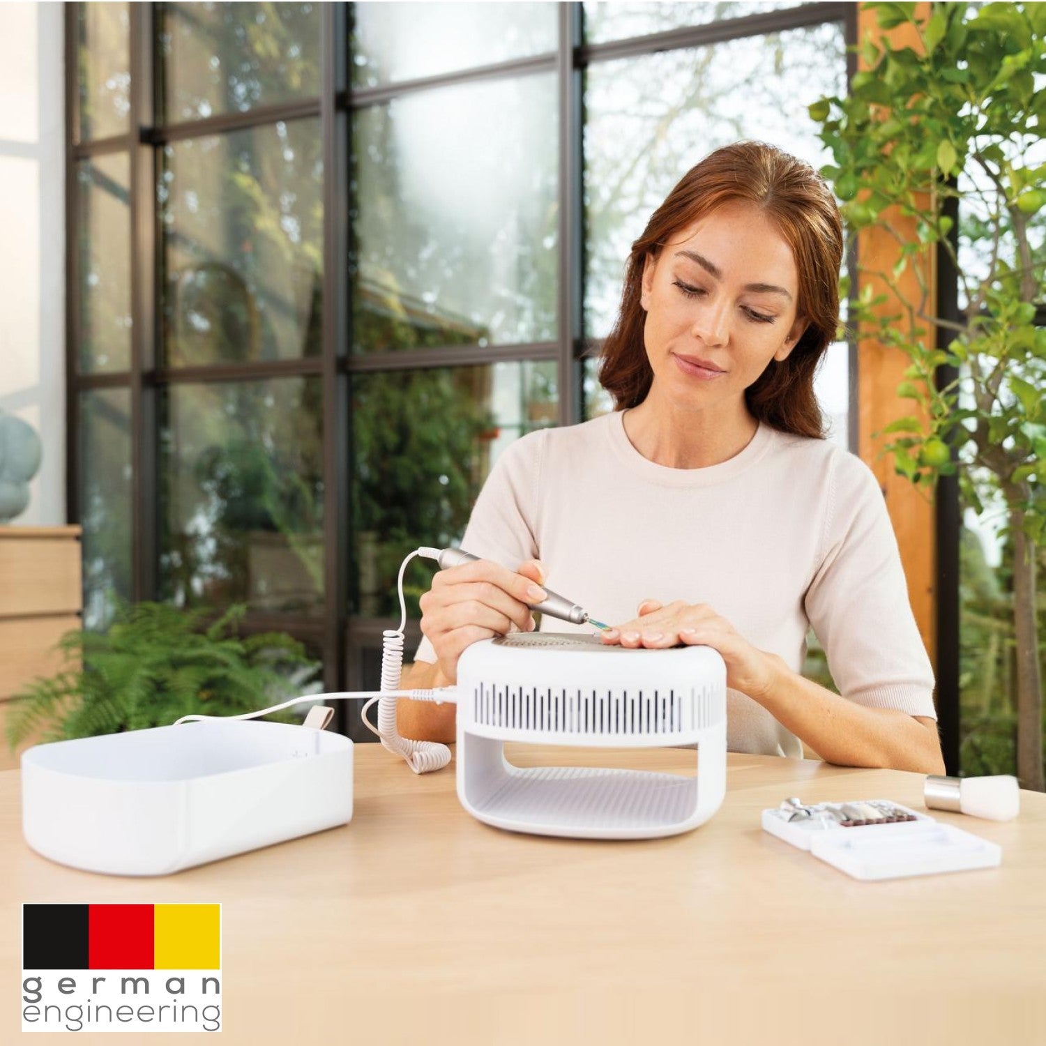 Beurer 3-in-1 Electric Manicure & Pedicure Station MP 200: Nail Tools + UV/LED Dryer + Nail Dust Extractor