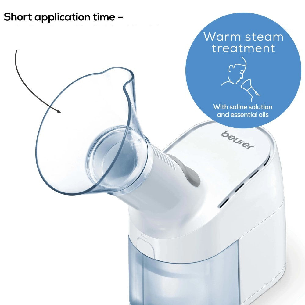 Beurer SI 40: 2-in-1 Steam Vaporiser: Inhaler Eases Colds & Allergies and Facial Steamer Hydrates Pores