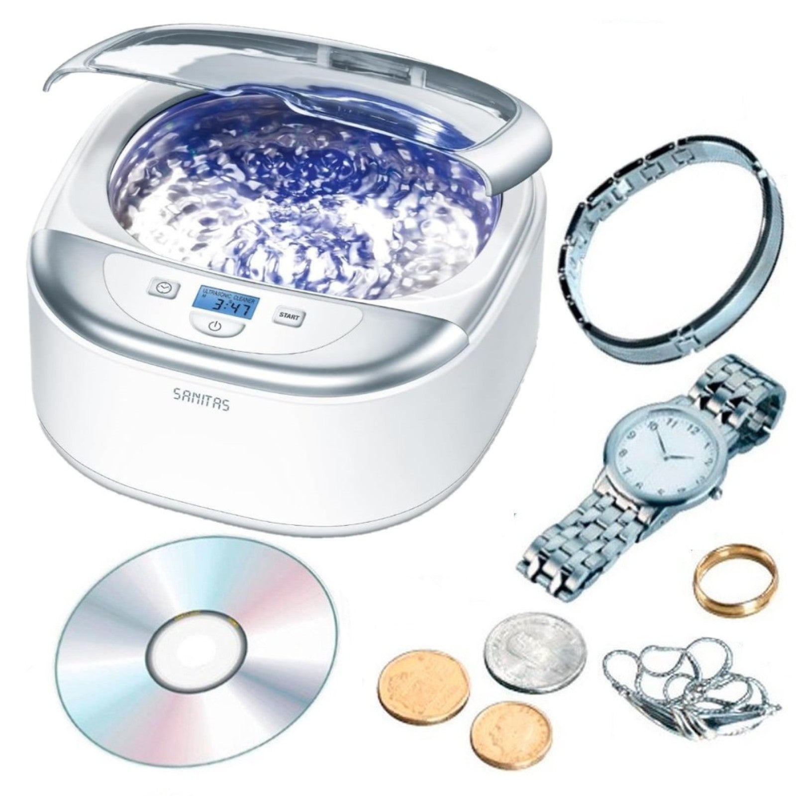 Sanitas Ultrasonic Cleaner: Ultimate Deep Clean of Jewellery & More SUR 42