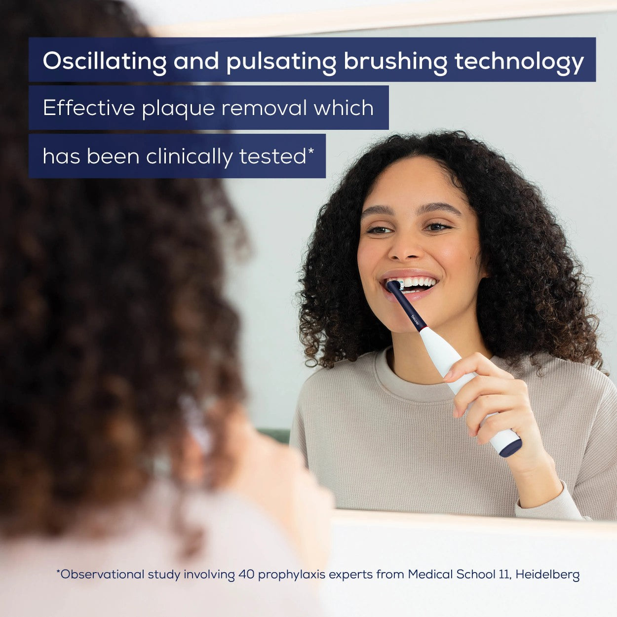 Beurer TB 15 Electric Toothbrush: Thorough Plaque Removal & Clean Teeth. USB Rechargeable. Eco-Friendly