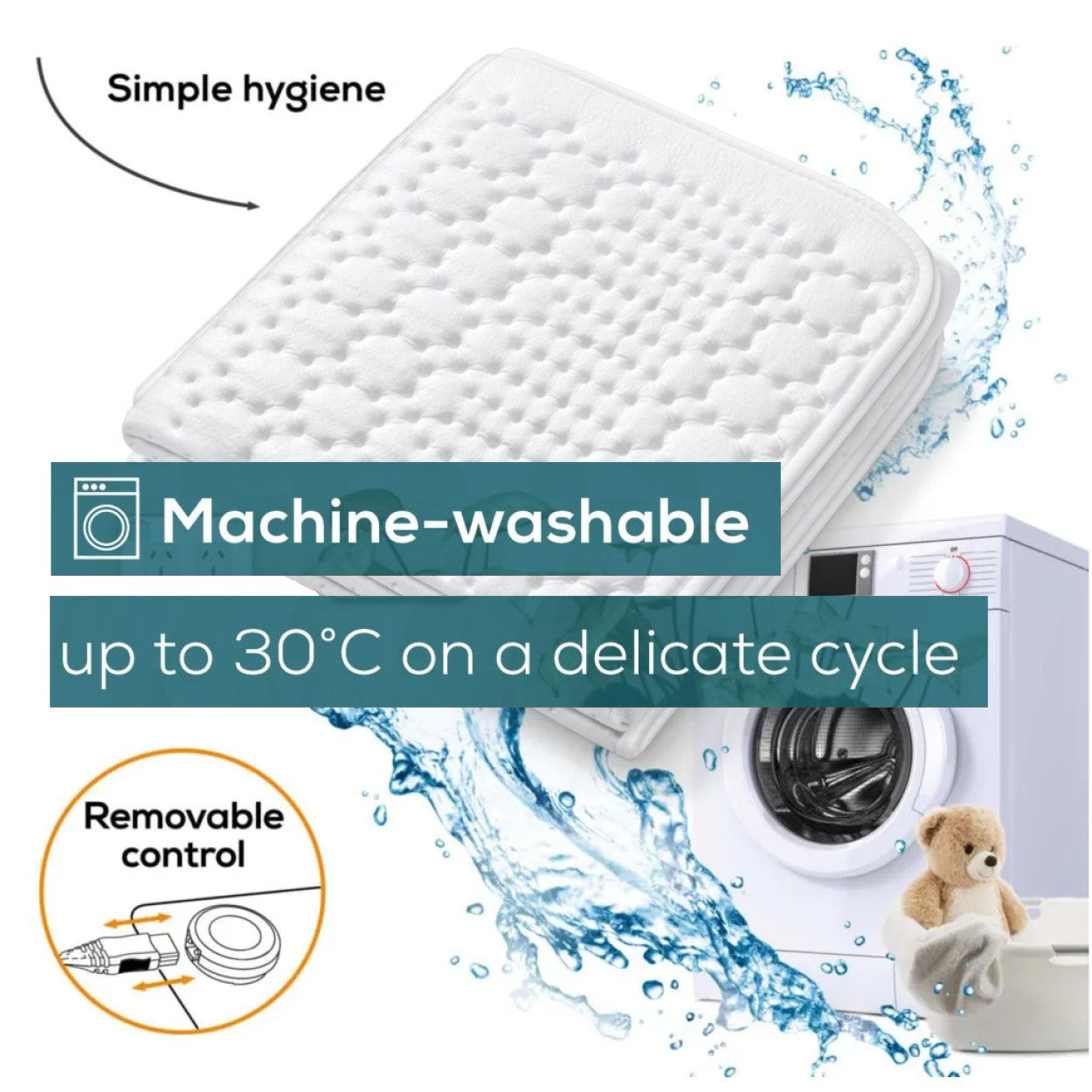 Beurer TS 19 Compact Electric Blanket: Fleece Heated Underblanket. 3 Heat Settings. 130x75cm