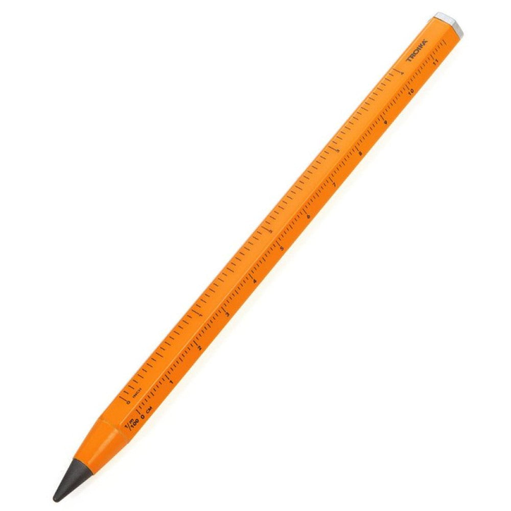 TROIKA HB Pencil: 20km Writing Length, No Sharpening Required – Orange