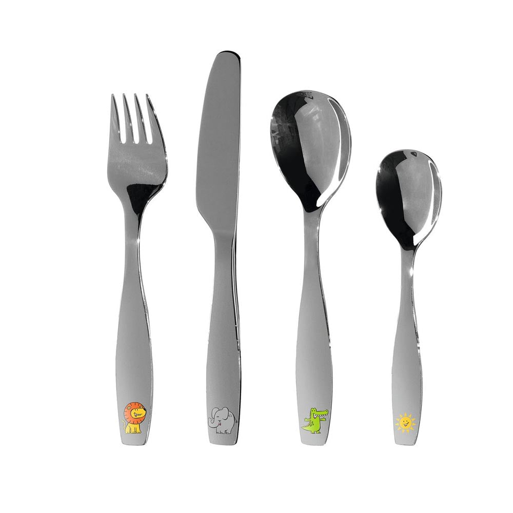 Leonardo Children’s Cutlery Set Stainless Steel BAMBINI 4 Piece - Boys