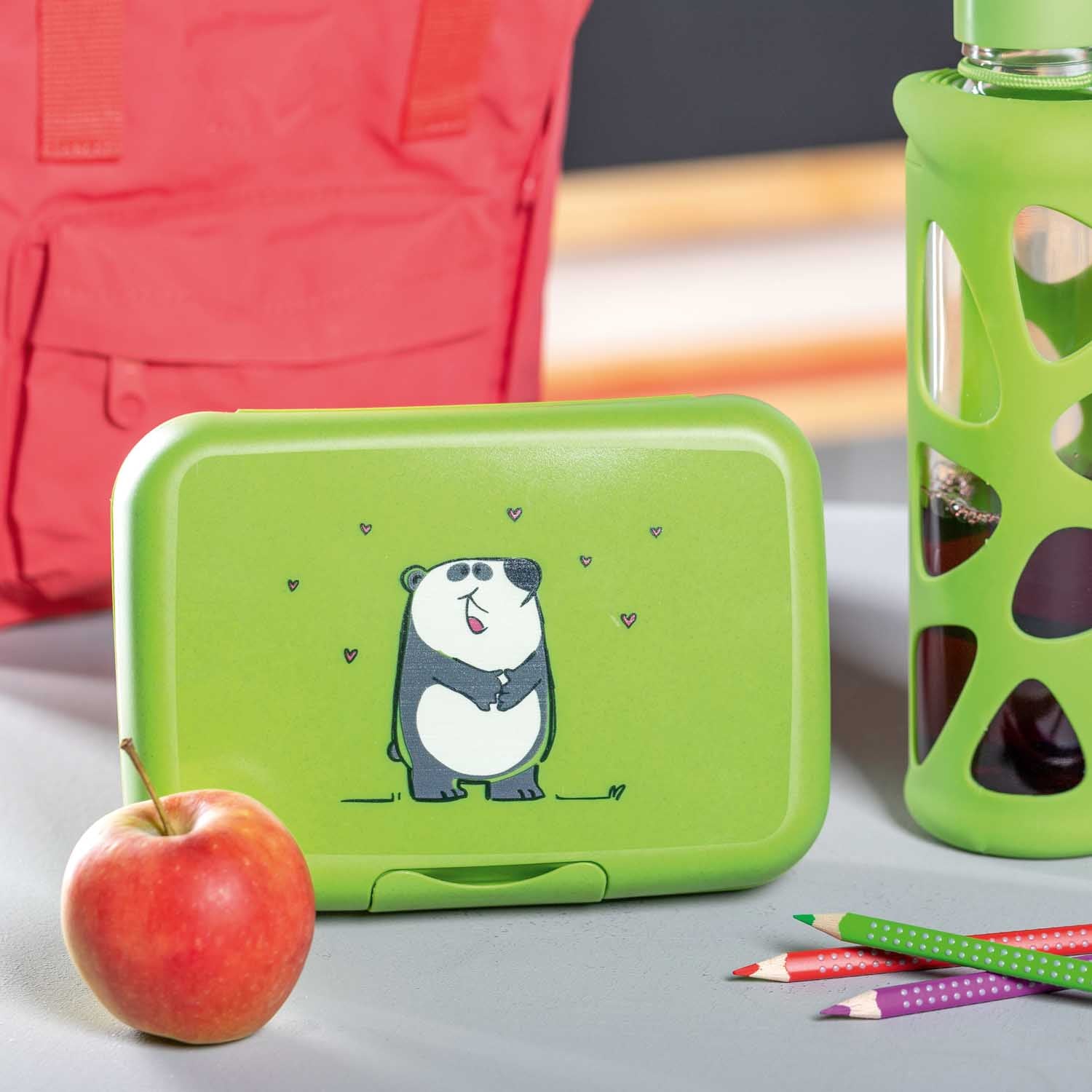 Leonardo Lunchbox for Children BPA-Free BAMBINI - Green Panda
