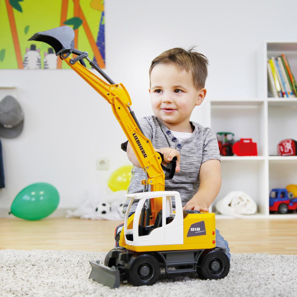LENA Toy Excavator XL WORXX Liebherr A918 Litronic Replica 48 x 19 x 30cm