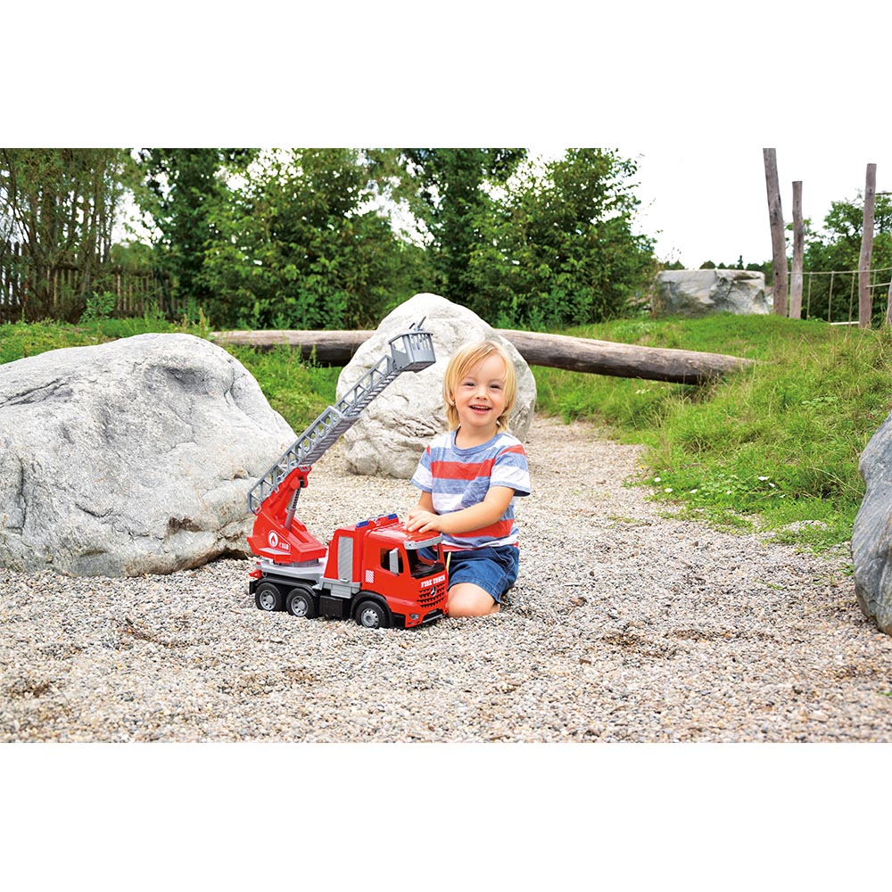 LENA Toy Fire Engine with Ladder: BOXED Arocs Replica WORXX 48cm