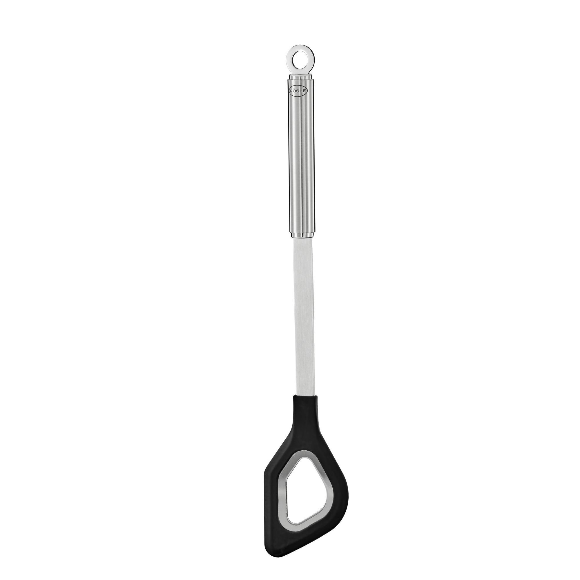 Rösle Slotted Silicone and Stainless Steel Cooking Spoon