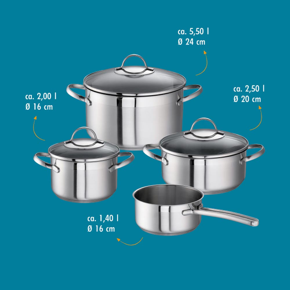 ROHE Pots Set and Saucepan "Merana" - Set of 4