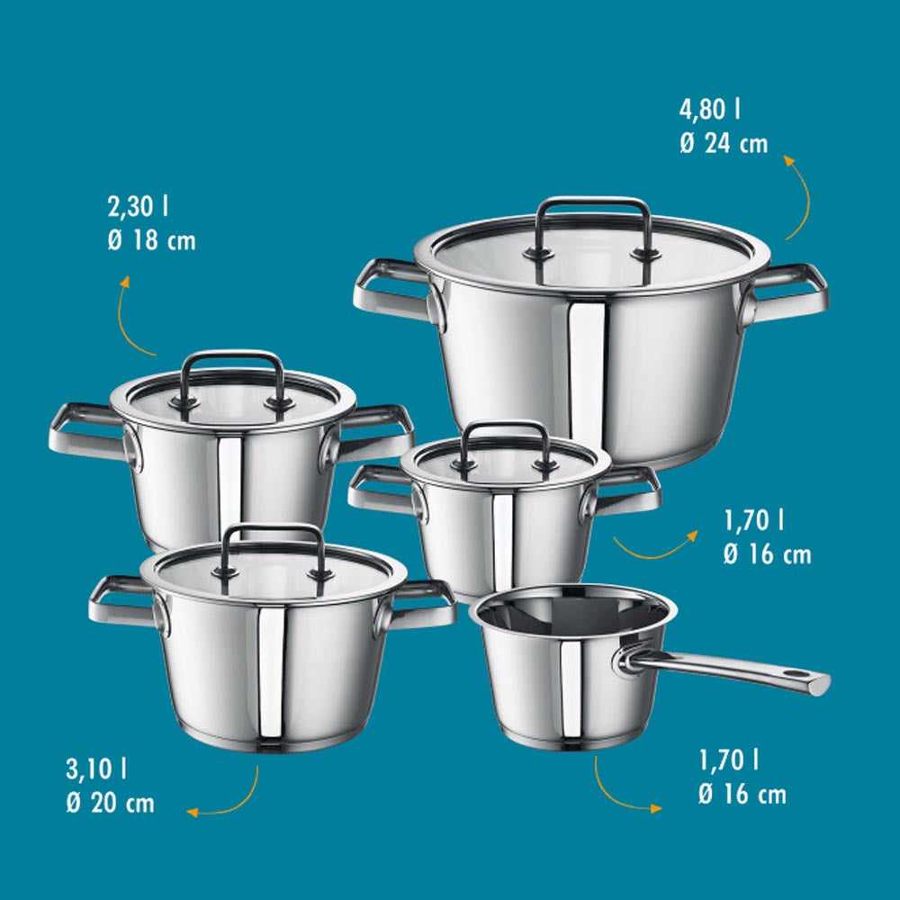 ROHE Casserole Pot and Saucepan Set “Conia” - 5 Piece