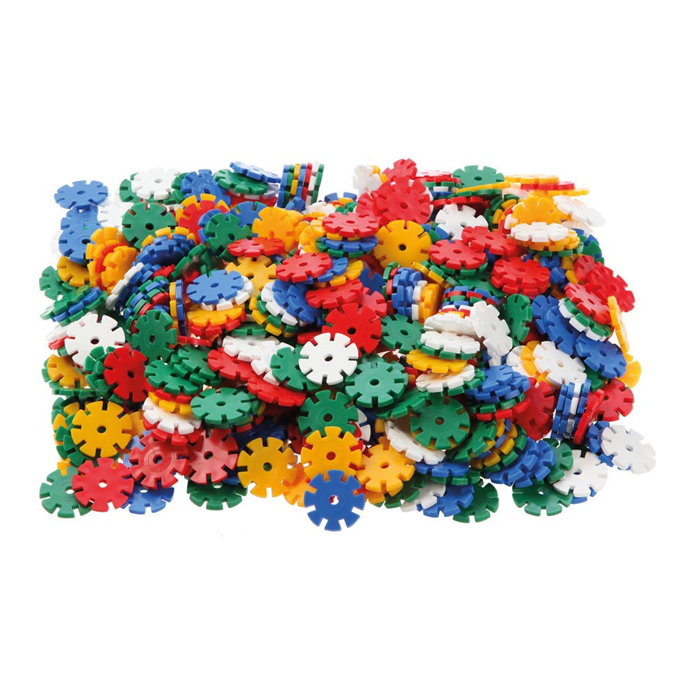 LENA Toy Construction Pieces: Multi-Coloured KIGA Rondi 25mm - 590 Pieces