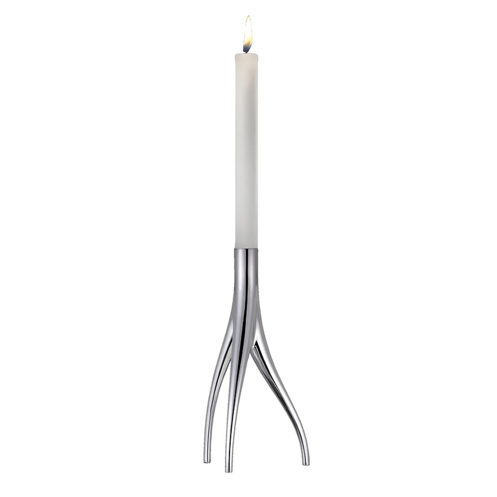 Vagnbys Mangrove Candlestick Silver 23cm