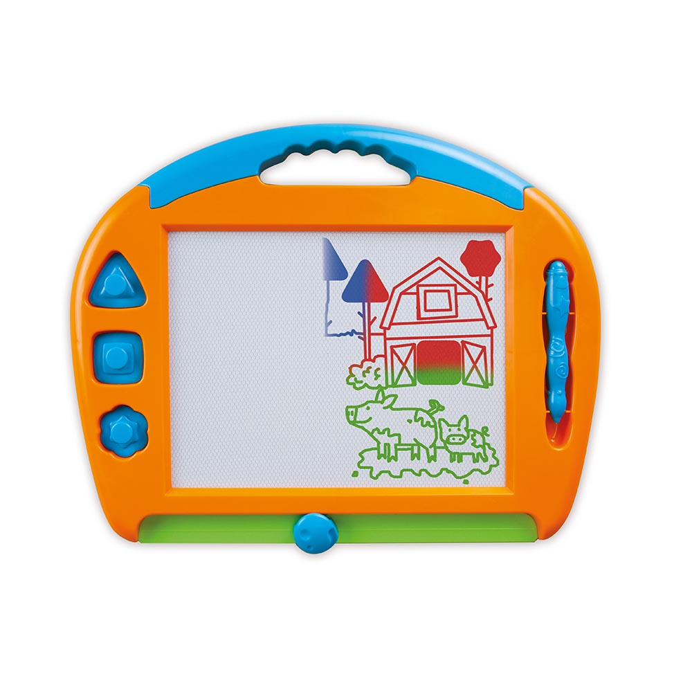 Lena Magic Drawing Board: Colour Draw & Erase with Magic Pen +3 Stamps 41cm