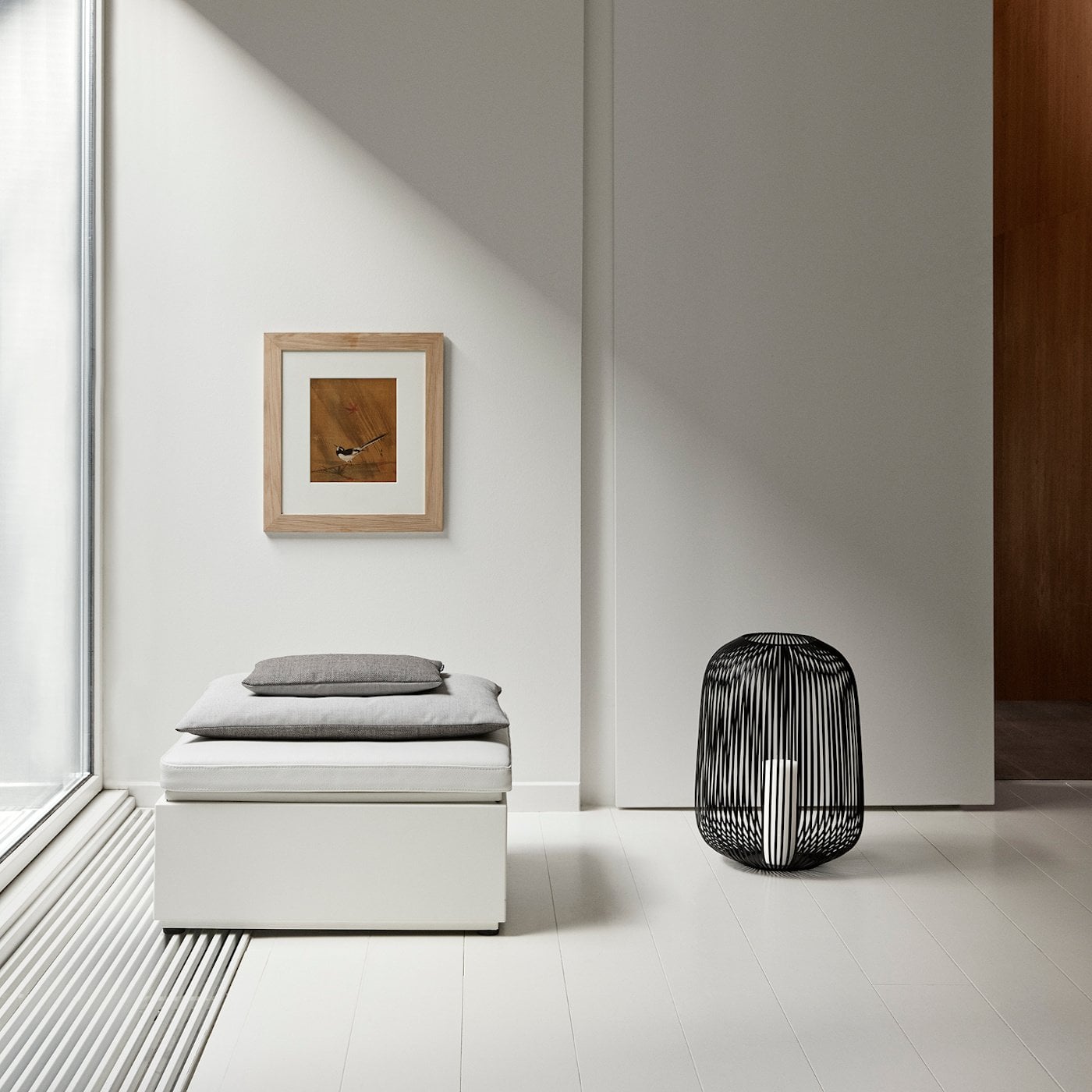 Blomus Lantern - Powder Coated Steel in Steel Grey: Large 45x33cm LITO