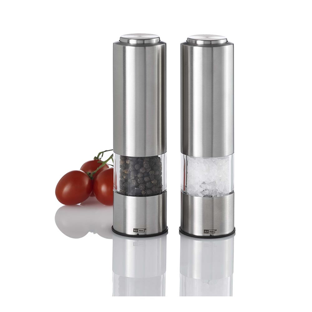 AdHoc Electric Salt or Pepper Grinders with LED light - Pepmatik Set of 2