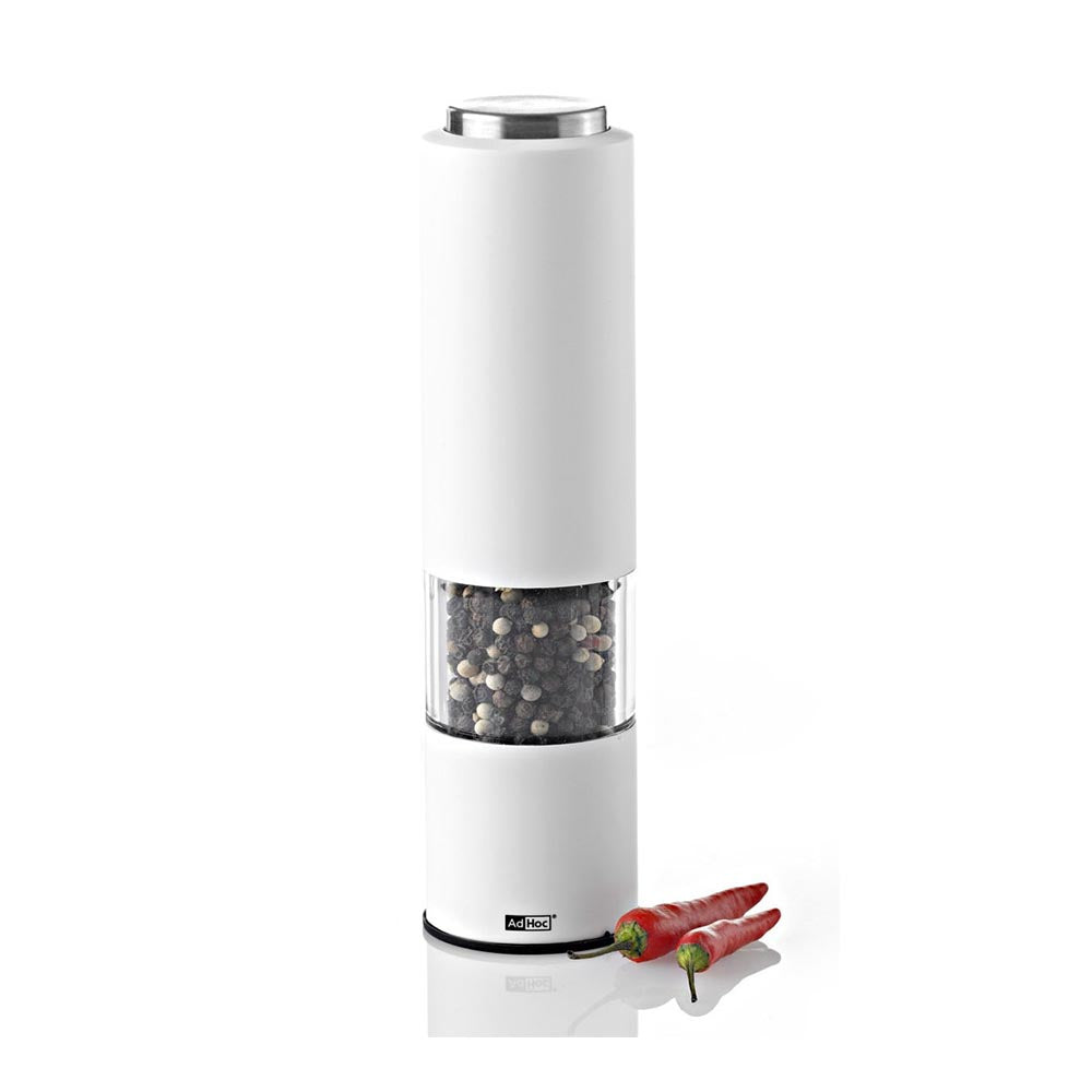 AdHoc Electric Salt or Pepper Grinder - Tropica White