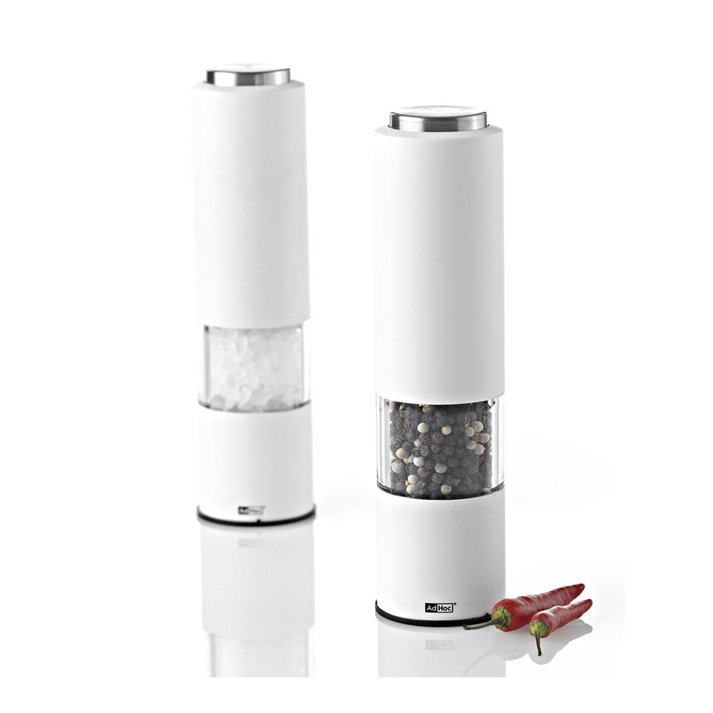 AdHoc Electric Salt or Pepper Grinder - Tropica White