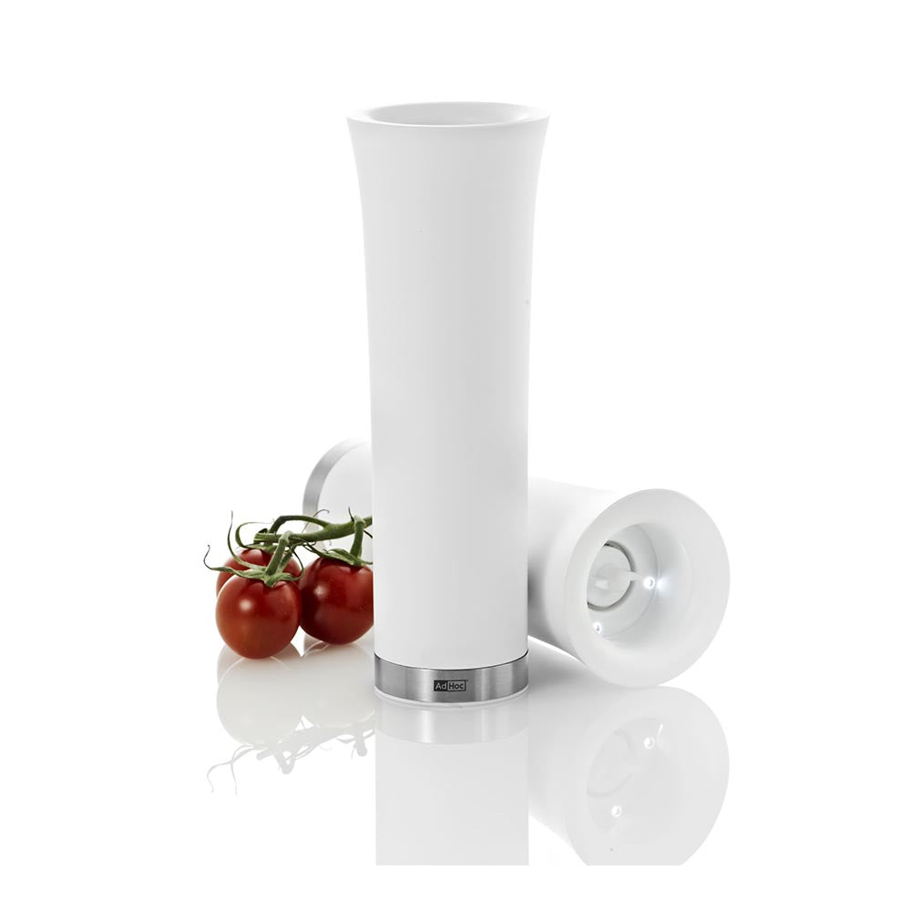 AdHoc Electric Salt or Pepper Tilt Grinder German Brand - Milano White