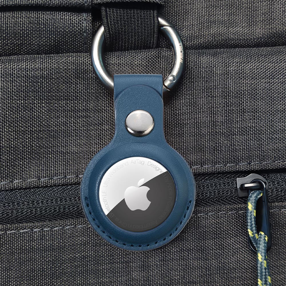 TROIKA Apple AirTag Cover and Keyring - Blue