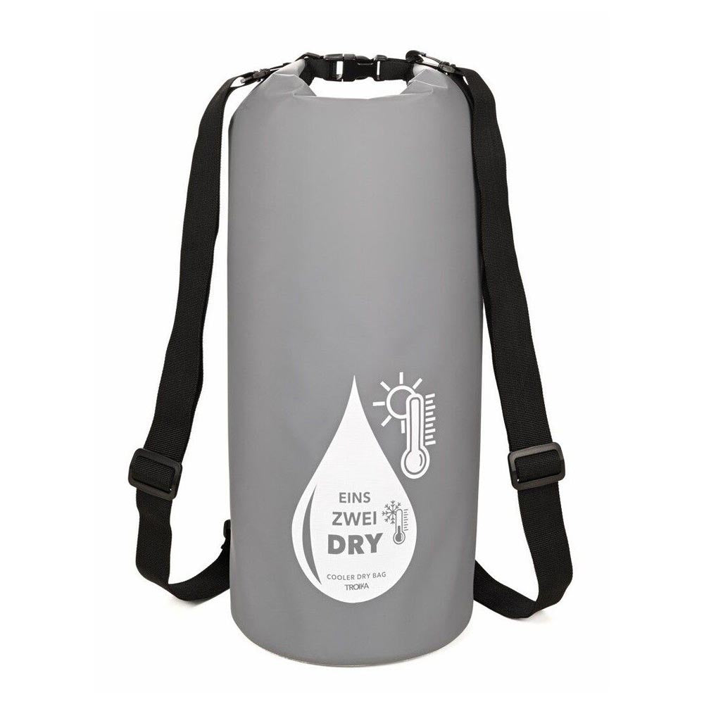 Troika Backpack and Cooler Bag for Outdoors: Waterproof 10L/10Kg - Grey