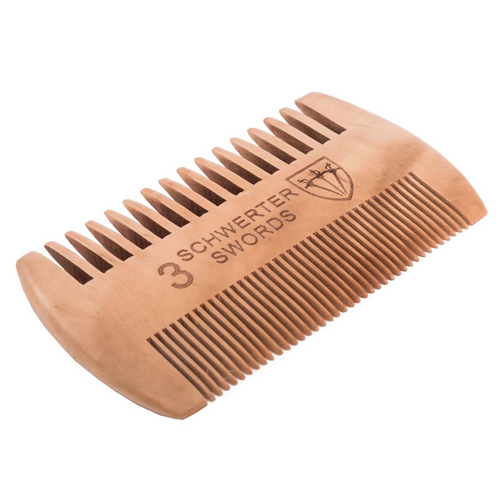 Kellermann 3 Swords Beard Comb (Peach Wood)