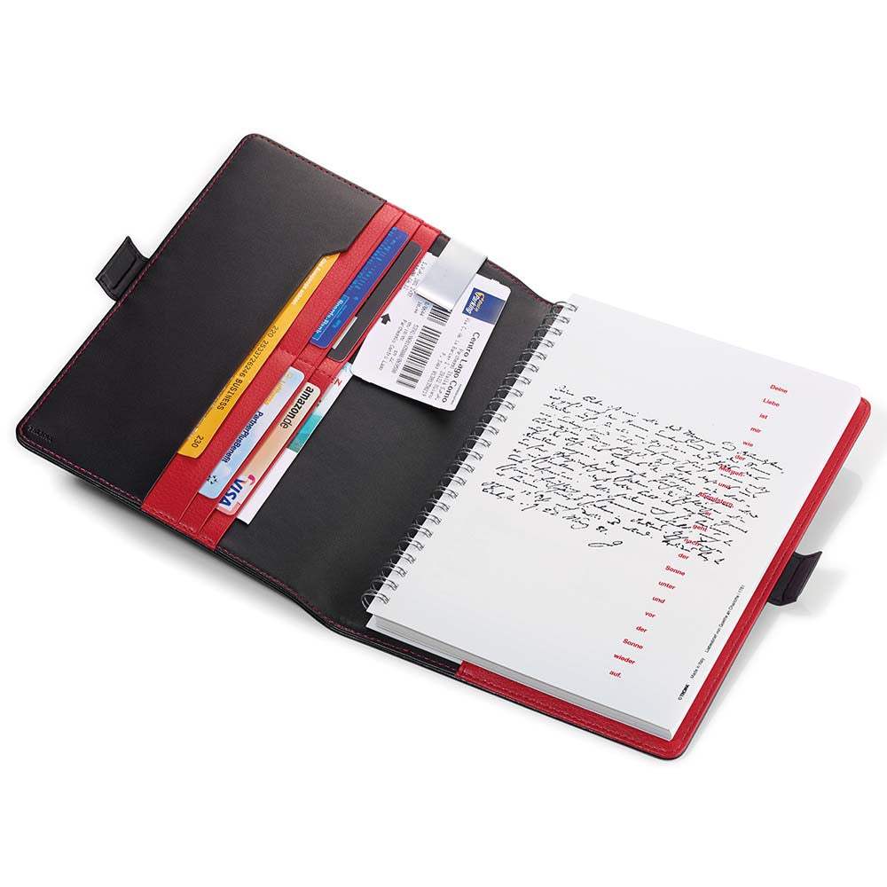 TROIKA Travel Organiser with A5 Notepad and Stylus Pen - Red Pepper