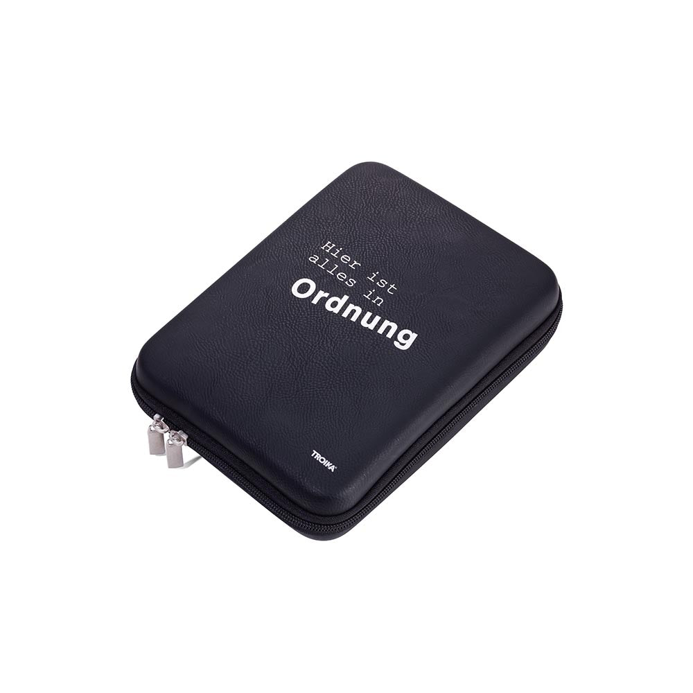 TROIKA Organiser Case with Zip ALLES IN ORDNUNG – Black