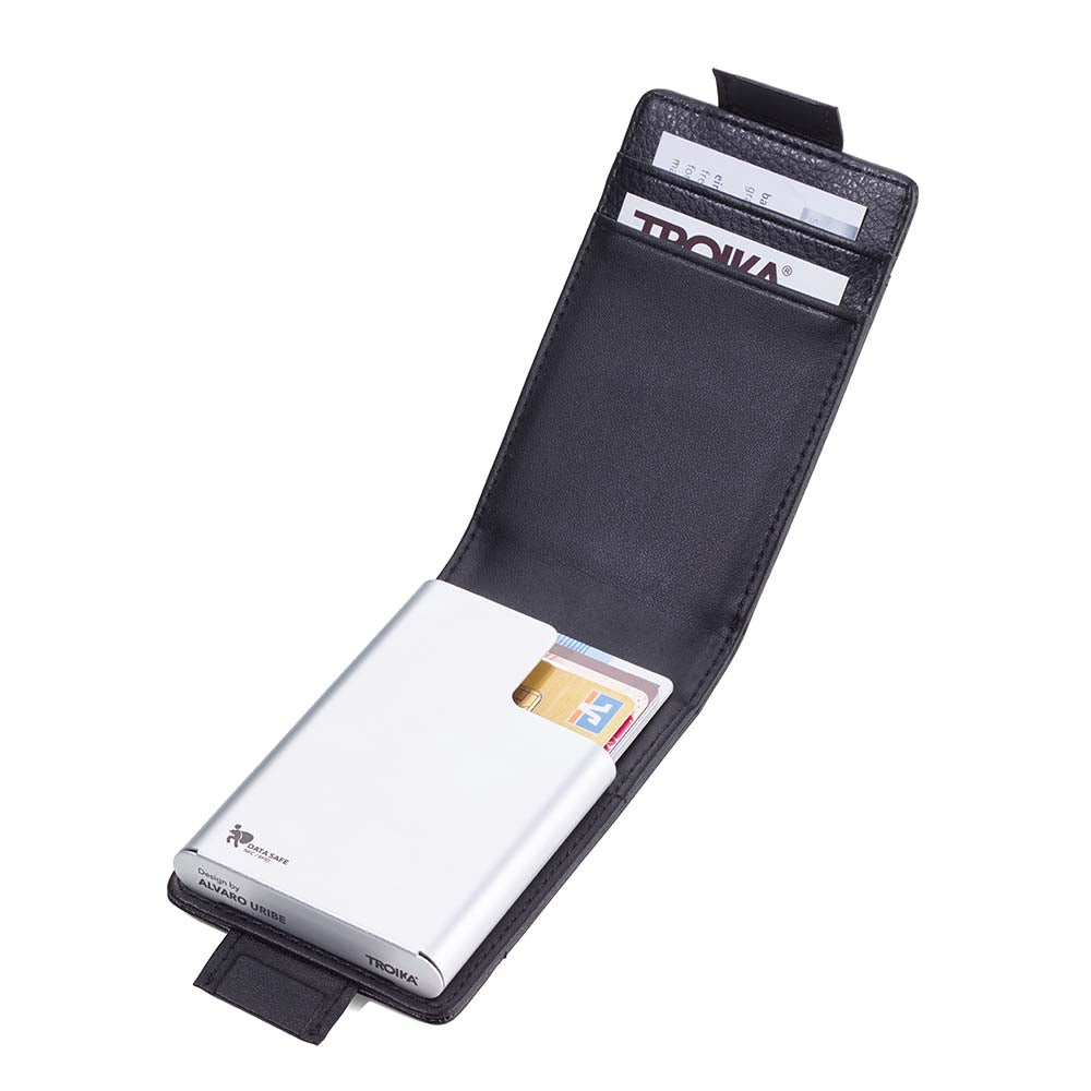 TROIKA - RFID Shielding Credit Card Case - Black and Silver