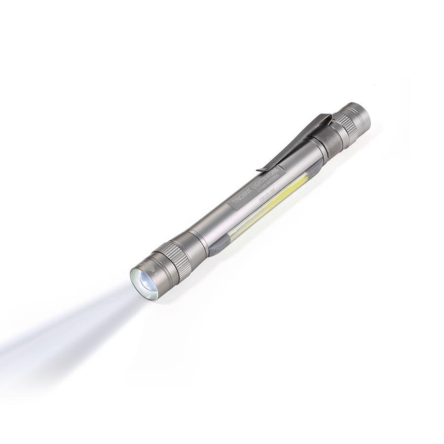 TROIKA 4-in-1 Super Bright LED Torch with Zoom Focus - Silver