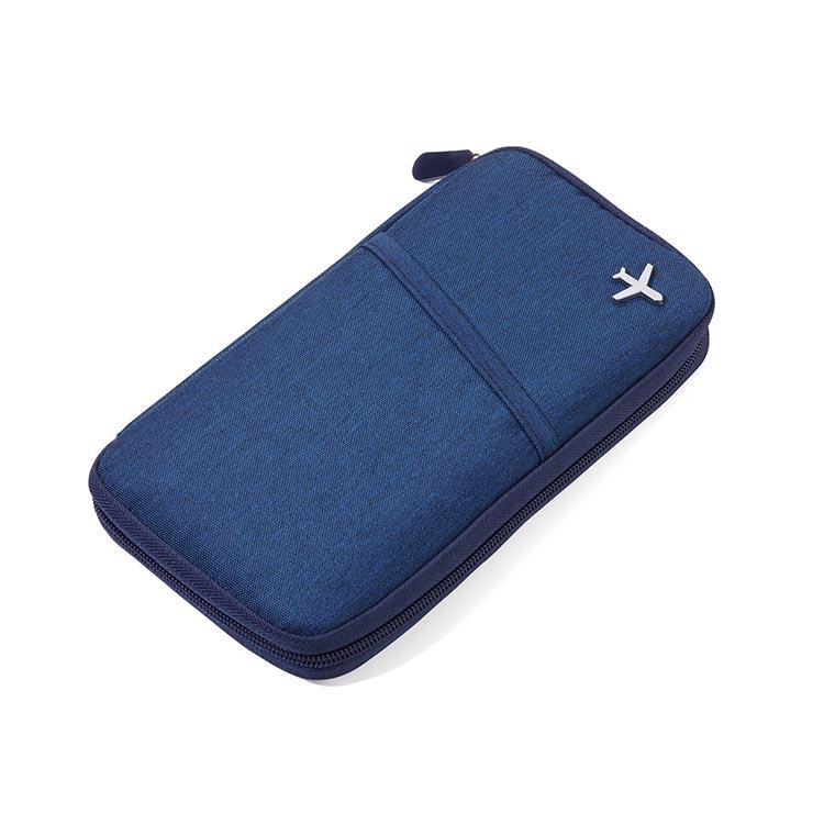 Troika Travel Document Case with RFID Fraud Prevention Safe Flight Blue