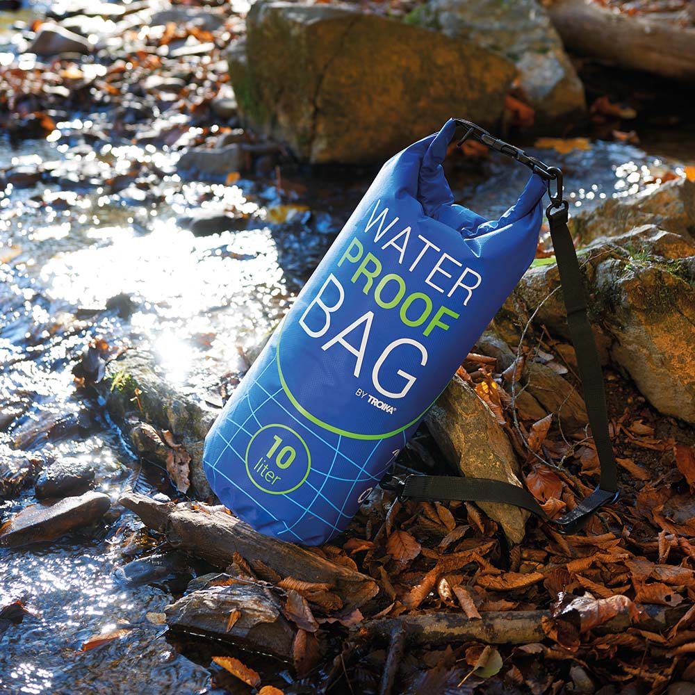 TROIKA Outdoor Bag WATERPROOF BAG 10L Capacity - Blue