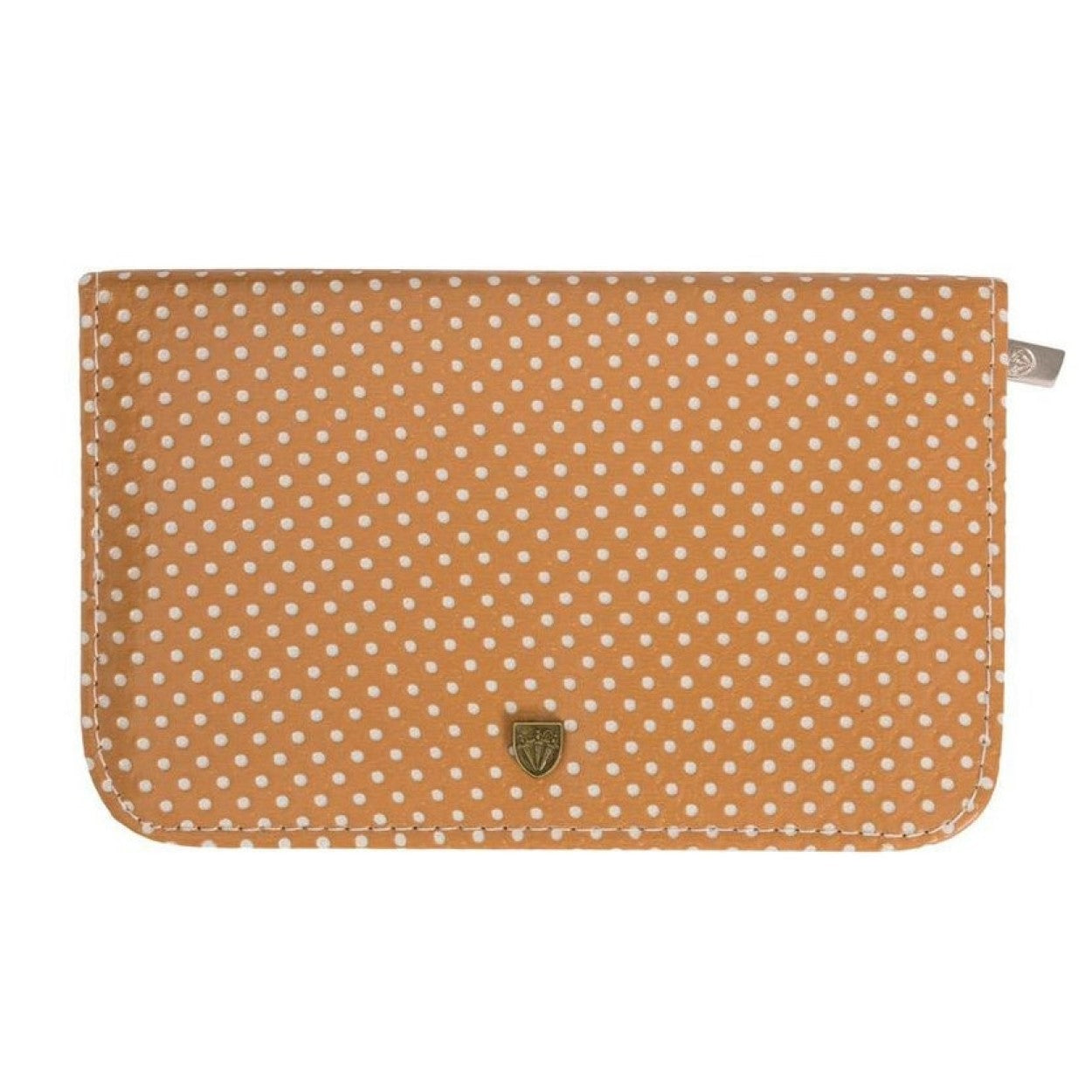 Kellermann 3 Swords Manicure & Pedicure Set | 12-Pieces | Beige Zipped Case with White Spots | V-Savanna Touch