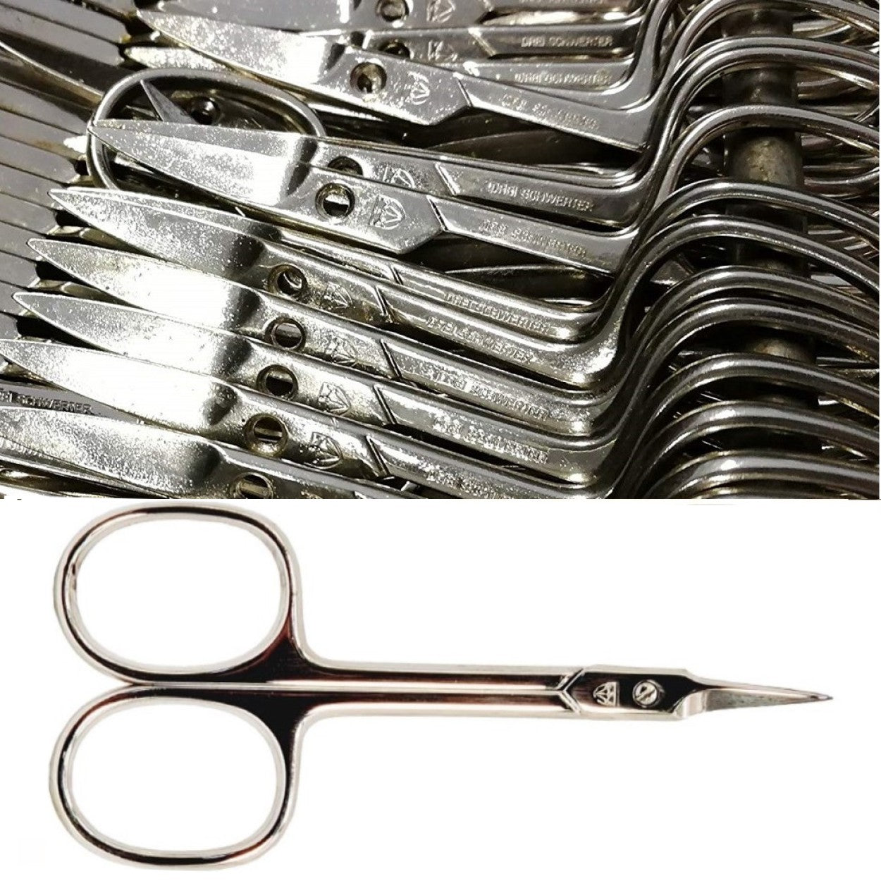 Kellermann 3 Swords Manicure & Pedicure Set | P-Savanna Touch | 12-Pieces | Beige Zipped Case with White Spots