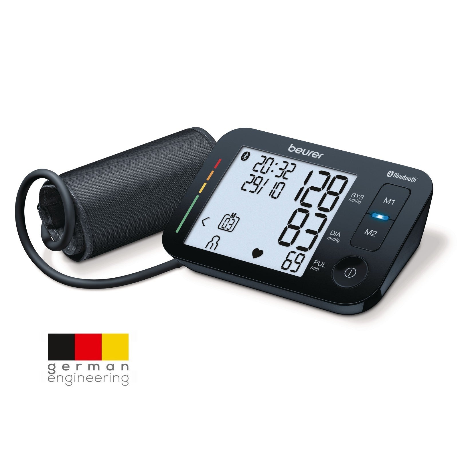 Beurer Germany BM 54 Upper Arm Blood Pressure Monitor: Bluetooth, App, Arrhythmia & Risk Alerts