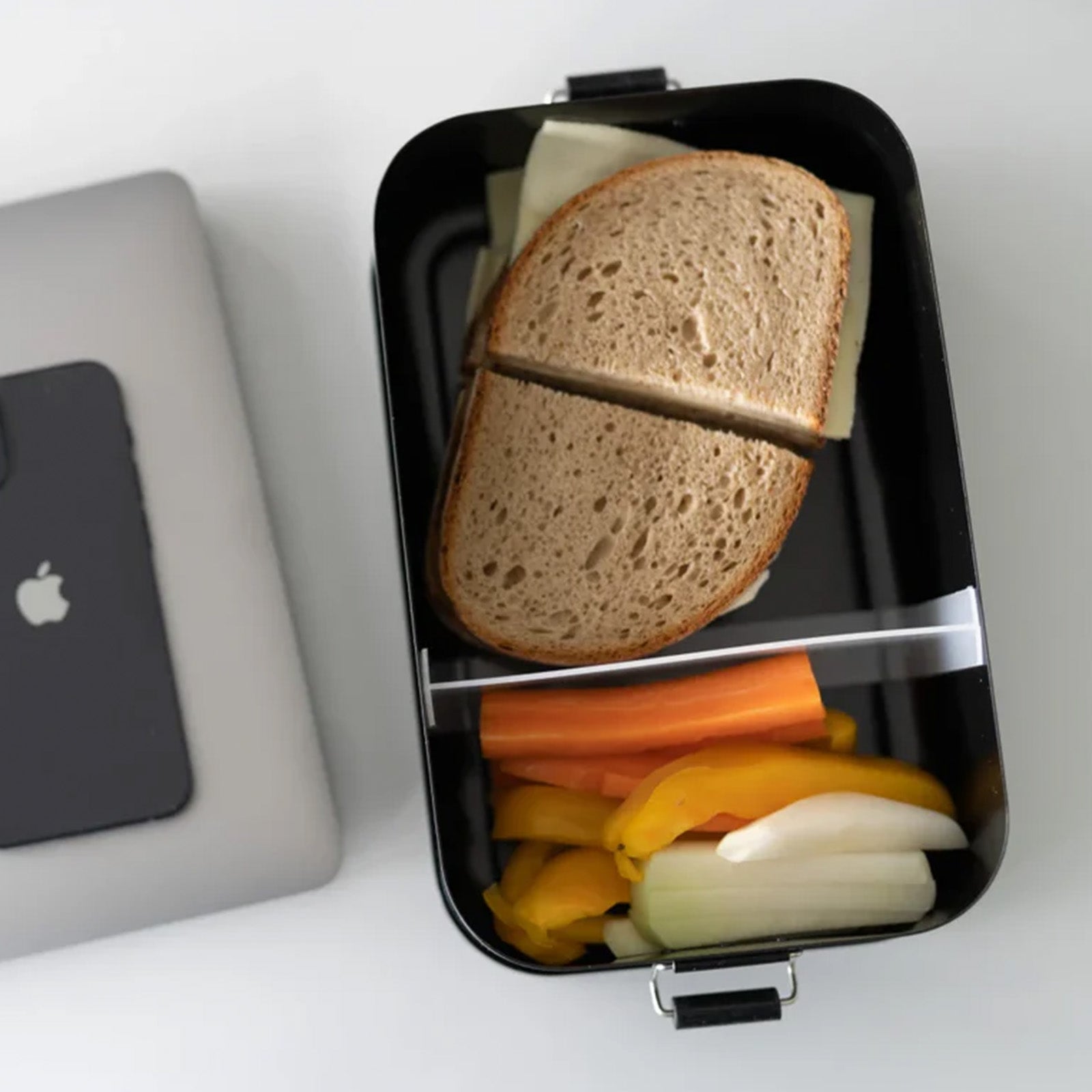 TROIKA Germany XL Lunchbox | Clip-Lock Aluminium | Removable Divider