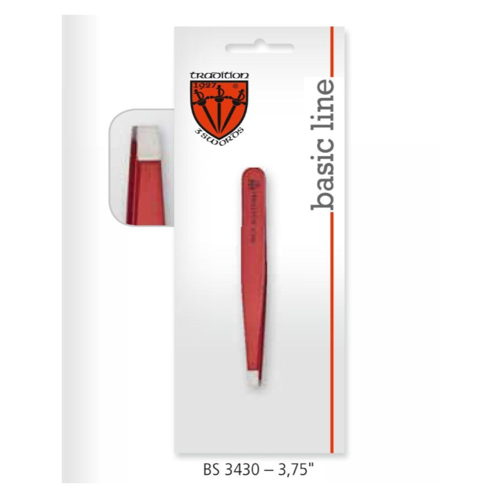 Kellermann 3 Swords Germany Tweezers: Straight-Edged for Plucking - Red